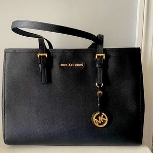 MICHAEL KORS Jet Set Travel Large Tote Bag, black